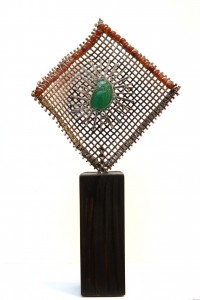 Shakil Ismail, 08 x 08 Inch, Metal & Glass Casting with Semi Precious Stone, SCULPTURE, AC-SKL-003